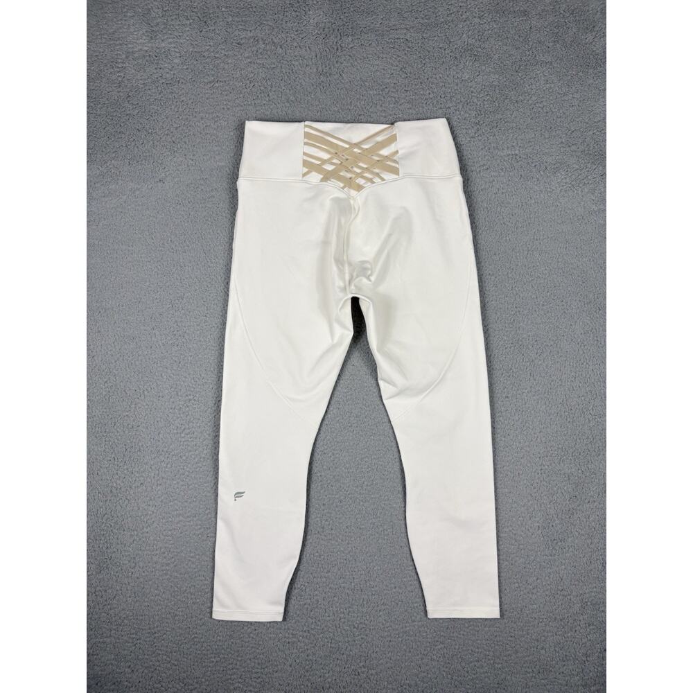 FABLETICS Boost PowerHold Leggings XL Ivory Gold High-Waisted 7/8 Gym Dance Yoga